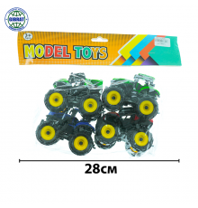 Машина Трактор в пакете-4шт, 6619-12