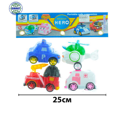 Машина Поли в пакете-4шт.  868-14.