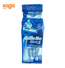 Бритва одноразовая GILLETTE BLUE 3, в упаковке-4шт.