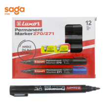 Маркер перманентный Luxor черный 3521. 1/12