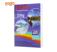 Глянцевая фотобумага односторонняя, А5 (10*15см) 230гр LIDER (100х 56шт)