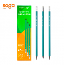 Карандаши чернографитные "SAGA", в пачке 12/6/240 3312.