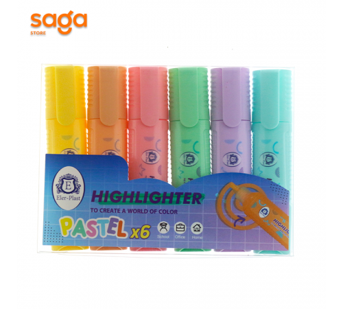 Маркер-текстовыделитель ELER-PLAST 6шт.