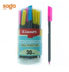 Ручка шариковая Luxor Stick SoftTouch, синий, 0,7мм. 19700.