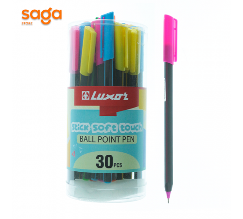 Ручка шариковая Luxor Stick SoftTouch, синий, 0,7мм. 19700.