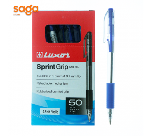 Ручка шариковая Luxor Sprint Grip, синий, 0,7мм. 1242. 054763.
