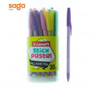 Ручка шариковая Luxor Stick pastel, синий, 1мм. 1230.