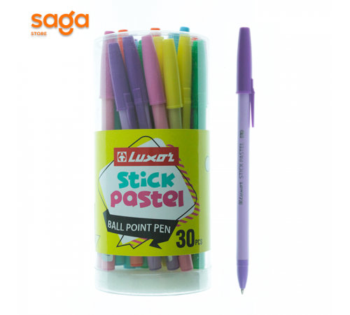 Ручка шариковая Luxor Stick pastel, синий, 1мм. 1230.