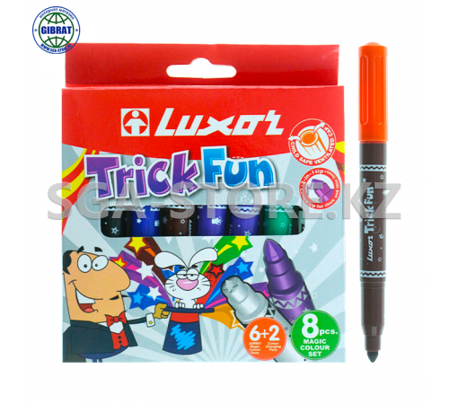 Фломастеры Luxor trick fun, 6180-6+2