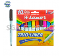 Фломастеры Luxor trioliner, 10цв, 6110-10