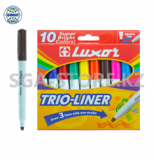 Фломастеры Luxor trioliner, 10цв, 6110-10