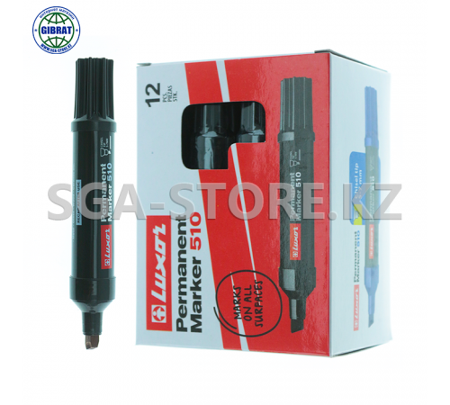 Маркер перманентный "Luxor", черный, 3161.