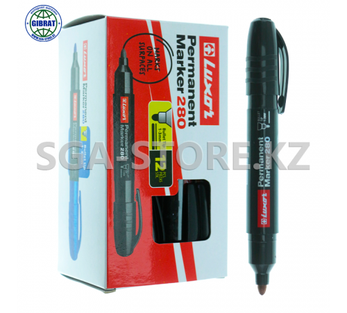 Маркер перманентный "Luxor", черный, 3541.