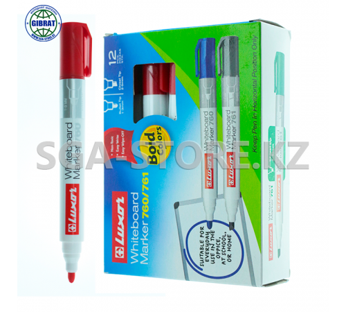 Маркер для доски "Luxor", красный,  760-3393.