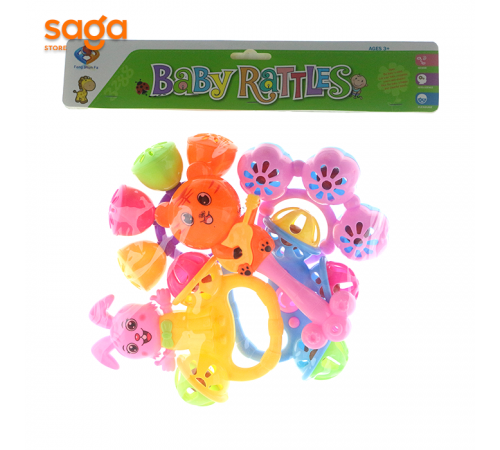 Набор погремушек в пакете из 5-ти штук в пакете 3288-5D