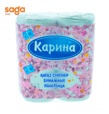 Бумажные полотенца Карина, 2 слоя, 2 рулона.