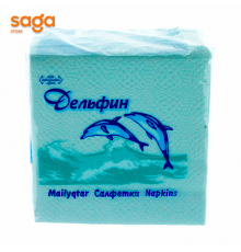 Салфетки бумажные Дельфин, 24*24см, 60шт.