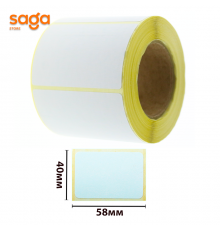 Термоэтикетки для термопринтера и весов, размер-58*40мм, в блоке-10 лент.