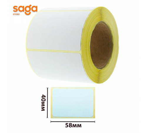 Термоэтикетки для термопринтера и весов, размер-58*40мм, в блоке-10 лент.