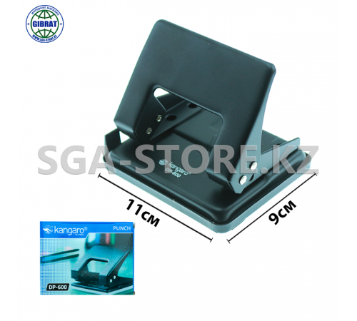 Дырокол "Kangaro", до 25 листов, диаметр-6мм, DP-600