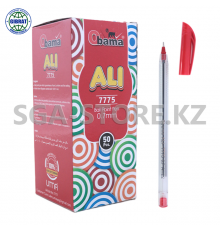 Ручка шариковая, красный, «Obama-Ali», в коробке-50шт, 0,7мм, 7775