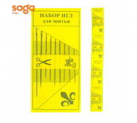 Набор игл для шитья, в листе-4 пачек, в пачке-9шт.