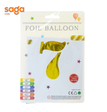 Надувные фольговые шарики 7 размер-32 золото. 1/600