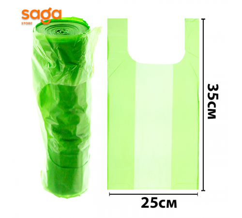 Пакет/Майка, 3-нан/250*350мм, в мешке-70 рулонов, 306гр. KL (фиолет)