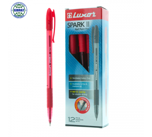 Ручка шариковая Focus Spark II, 0,7мм, красный, 31073.