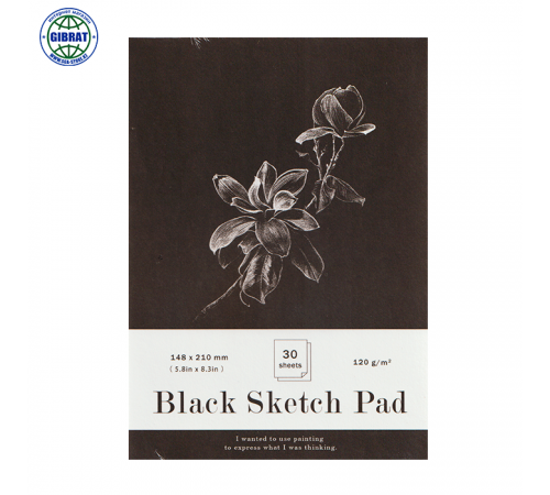 Скетчбук черный Black Paper, формат-А5.