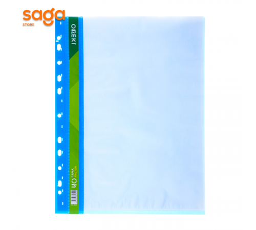 Файл L 40л (cиний) пластиковый, с вкладышами, 1/10/280