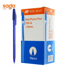 Ручка шариковая 555-А синий 1.0мм 50шт