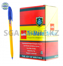 Ручка шариковая "Tri-Mate", 1.0мм, синий, в коробке-50шт.