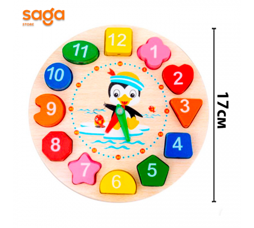 Развивашка из дерево Часы 92701.