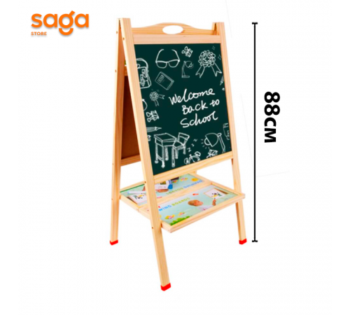 Доска мольберт магнитно-меловая, деревянная, 92801.