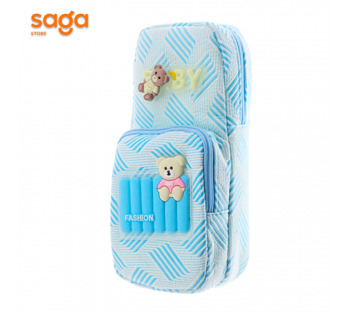 Школьный пенал Мишка, количество отделений-2шт.  6651.