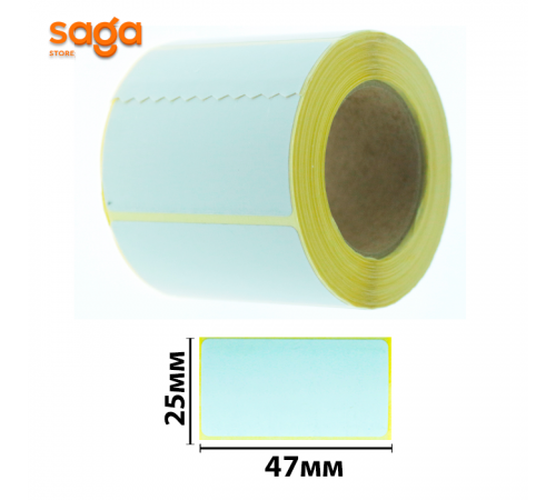 Термоэтикетки для термопринтера и весов, размер-47*25мм, в блоке-10шт. (saur)