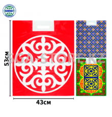Пакет с вырубной ручкой "Орнамент большой", 55х44см, в мешке 500шт.