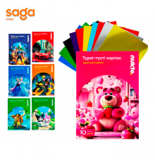 Цветнай картон NUKTE, 10цв, 04704.