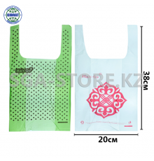 Пакет/Майка "Орнамент/Горох", 200х380мм/2-нан, в мешке-120 рулонов, вес-233гр.