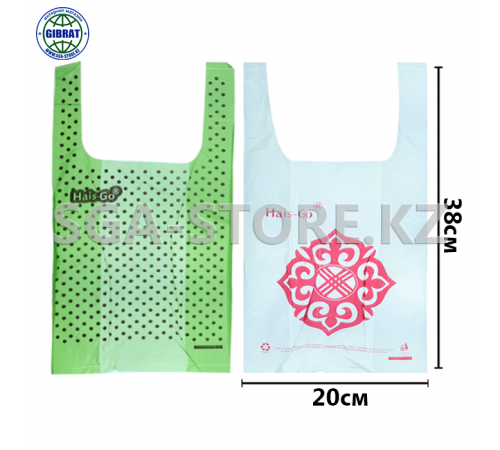 Пакет/Майка "Орнамент/Горох", 200х380мм/2-нан, в мешке-120 рулонов, вес-233гр.