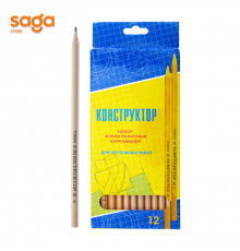 Карандаши Конструктор 109-12 простые чернографитные 1/12/240