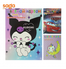 Цветной картон+бумага А4 Актан 12/144 MD95844