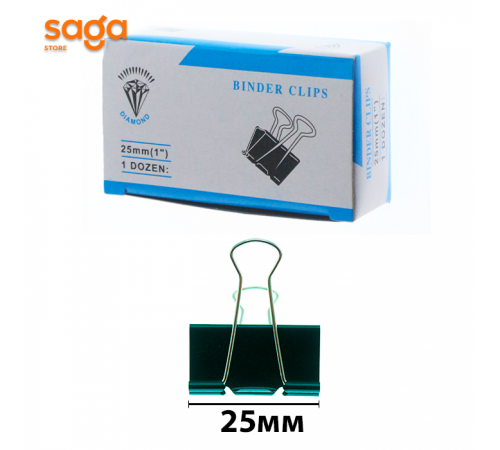 Зажим 25мм, в упаковке-12/240