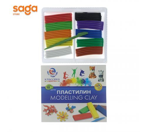 Пластилин 10цв 20/80 YR 777-10