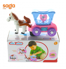 Музыкальная карета с лошадкой.24*12*10см.1/72 HD928