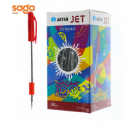 Ручка шариковая Актан JET" красный, 1.0мм, в упаковке-50шт.