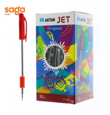 Ручка шариковая Актан JET" красный, 1.0мм, в упаковке-50шт.