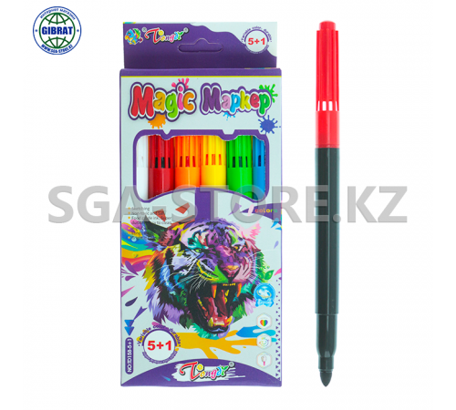Фломастер "Tongdi" 5+1 цветов