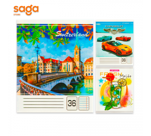 Тетрадь общая в линейку А5 36л, ELER-PLAST 1/168 3636